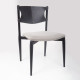 Conjunto 2 Cadeiras Empilháveis Metal Cor Preto com Encosto Couro