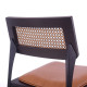 Cadeira Alessa Metal Encosto Multilaminado com Palhinha Dourada