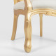 Conjunto 4 Cadeiras Decorativa com Braço Dourado Encosto Palhinha