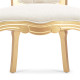 Conjunto 6 Cadeiras Decorativa Madeira Dourado Encosto Estofado