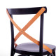 Conjunto 4 Cadeiras Katrina Assento Anatômico Encosto X Cor Preto