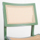 Cadeira de Jantar Madeira Cor Verde Assento Encosto Palhinha