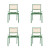 Conjunto 4 Cadeiras de Jantar Madeira Cor Verde Encosto Palhinha