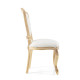 Conjunto 6 Cadeiras Luis Xv Cor Dourado e Tecido Branco Klimt 09