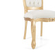 Cadeira Luis Xv Madeira Dourado Estofada Tecido Branco Klimt 09