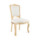 Conjunto 4 Cadeiras Luis Xv Cor Dourado e Tecido Branco Klimt 09