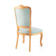 Conjunto 2 Cadeiras Luis Xv Madeira Amêndoa Estofada Tecido Azul