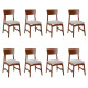 Conjunto 8 Cadeiras de Jantar Madeira Imbuia Estofado e Matelassê