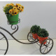 Bicicleta Decorativa de Jardim para 4 Vasos Metal Dourado Envelhecido