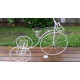 Bicicleta Decorativa de Jardim Metal Branco Grande