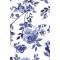 Tecido Floral Azul E Branco