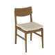 Cadeira de Madeira Na Cor Preto Ébano com Assento Estofado 82 Cm