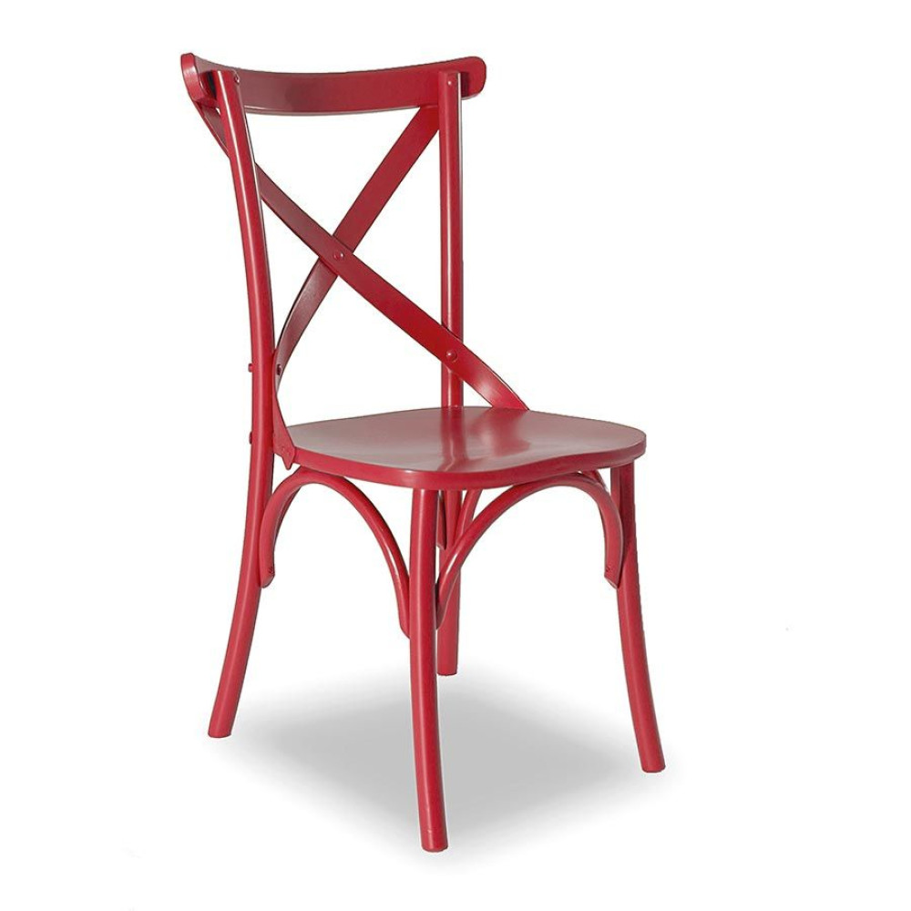 Cadeira Katrina Assento Anatômico Encosto X Paris Vermelho Fosco