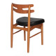 Cadeira de Madeira Confortável Hw Assento Preto Encosto