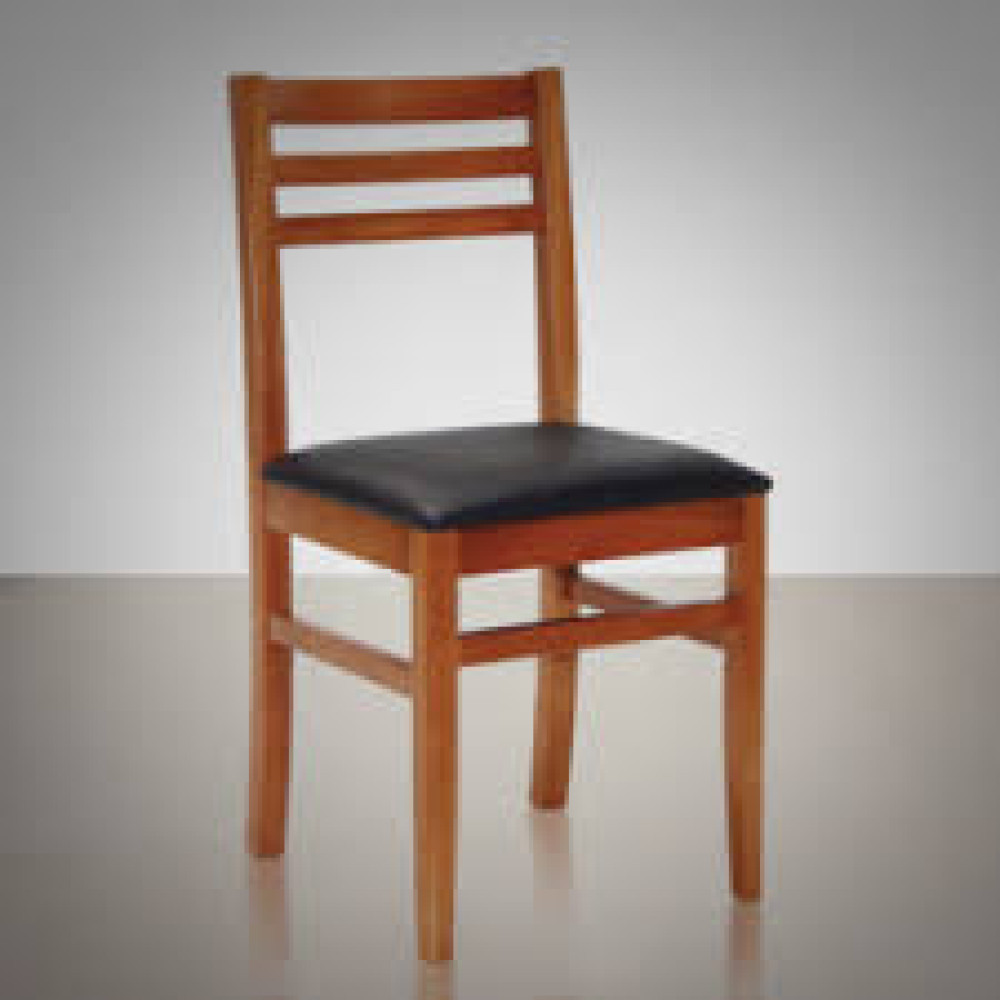 Cadeira de Madeira Confortável 87 Cm para Cozinha Cor Amêndoa