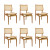 Conjunto 6 Cadeiras Madeira Imbuia Assento Encosto Palhinha
